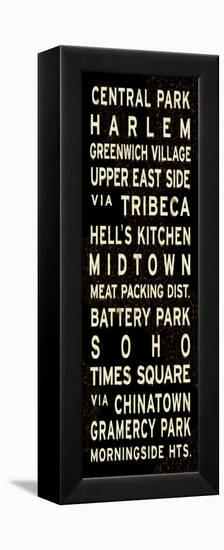 Central Park Weathered Sign-null-Framed Stretched Canvas