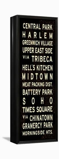 Central Park Weathered Sign-null-Framed Stretched Canvas