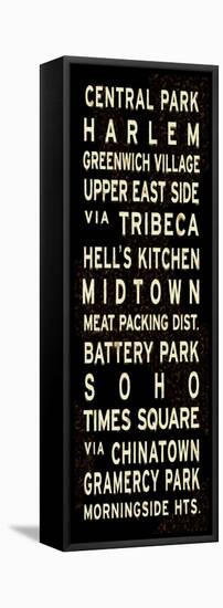 Central Park Weathered Sign-null-Framed Stretched Canvas