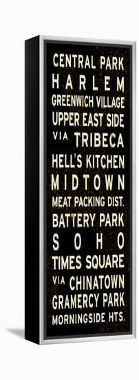 Central Park Weathered Sign-null-Framed Stretched Canvas