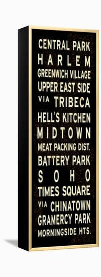 Central Park Weathered Sign-null-Framed Stretched Canvas