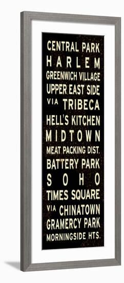 Central Park Weathered Sign-null-Framed Art Print