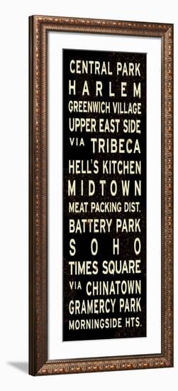 Central Park Weathered Sign-null-Framed Art Print