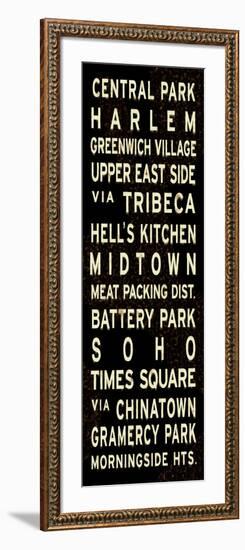 Central Park Weathered Sign-null-Framed Art Print