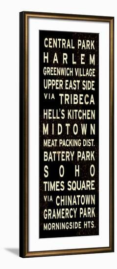 Central Park Weathered Sign-null-Framed Art Print