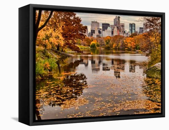 Central Park with Central Park South in the Fall, Manhattan, New-Sabine Jacobs-Framed Premier Image Canvas