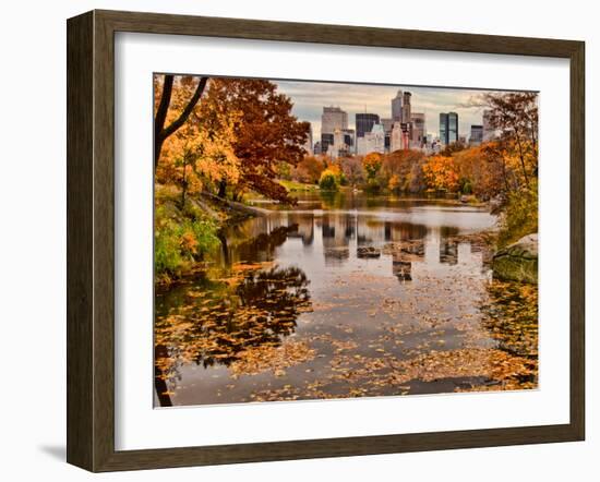 Central Park with Central Park South in the Fall, Manhattan, New-Sabine Jacobs-Framed Photographic Print