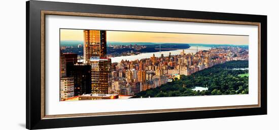 Central Park with Skyscrapers and Upper West Side Manhattan View at Sunset, New York-Philippe Hugonnard-Framed Photographic Print