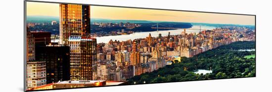 Central Park with Skyscrapers and Upper West Side Manhattan View at Sunset, New York-Philippe Hugonnard-Mounted Photographic Print