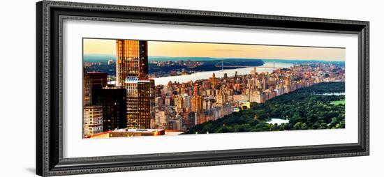 Central Park with Skyscrapers and Upper West Side Manhattan View at Sunset, New York-Philippe Hugonnard-Framed Photographic Print