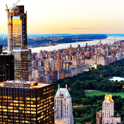Central Park With Skyscrapers And Upper West Side Manhattan View At Sunset New York Photographic Print Philippe Hugonnard Art Com