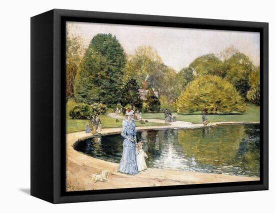 Central Park-Childe Hassam-Framed Premier Image Canvas