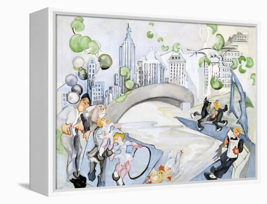 Central Park-Zelda Fitzgerald-Framed Stretched Canvas