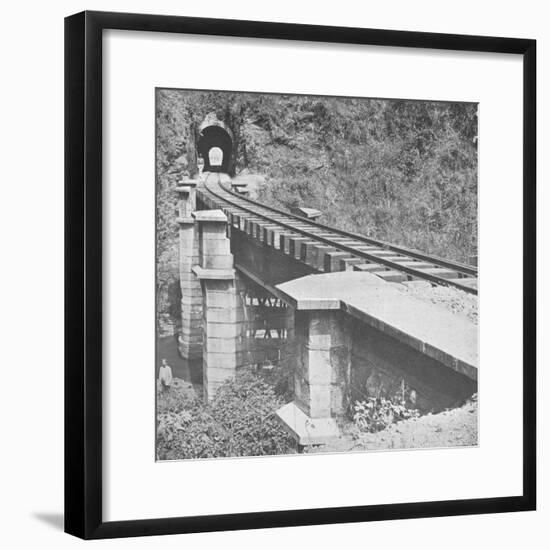 'Central Railway of Brazil: Tunnelling throught the Serra do MAr', 1914-Unknown-Framed Photographic Print