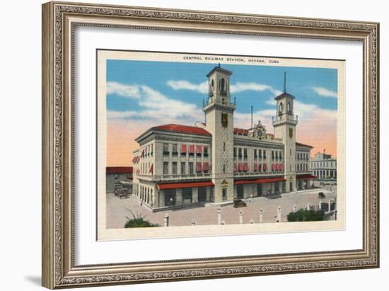 'Central Railway Station, Havana, Cuba', c1910-Unknown-Framed Giclee Print