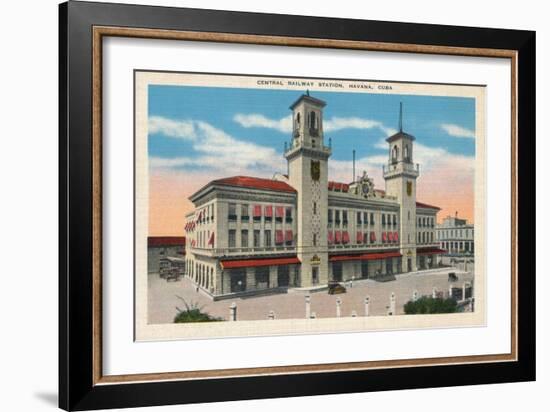 'Central Railway Station, Havana, Cuba', c1910-Unknown-Framed Giclee Print