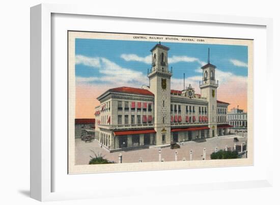 'Central Railway Station, Havana, Cuba', c1910-Unknown-Framed Giclee Print