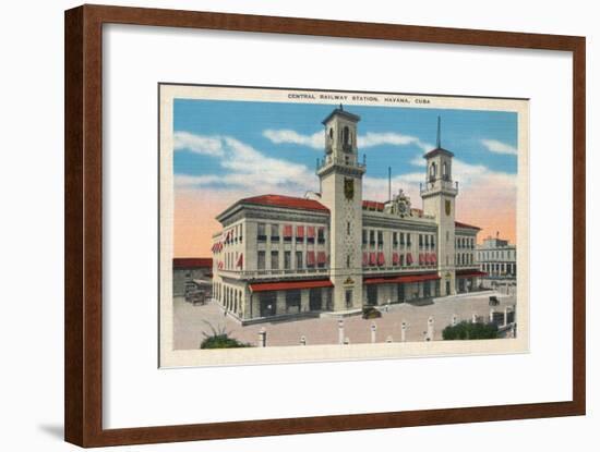 'Central Railway Station, Havana, Cuba', c1910-Unknown-Framed Giclee Print
