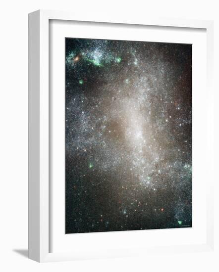 Central Region of the Barred Spiral Galaxy NGC 1313-Stocktrek Images-Framed Photographic Print