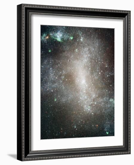 Central Region of the Barred Spiral Galaxy NGC 1313-Stocktrek Images-Framed Photographic Print