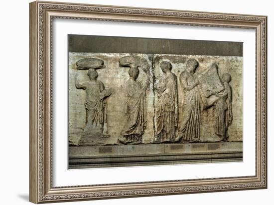 Central Scene of the East Frieze of the Parthenon, The Acropolis, Athens-null-Framed Giclee Print