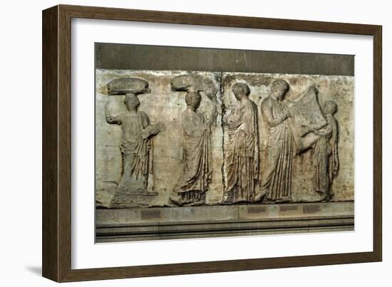 Central Scene of the East Frieze of the Parthenon, The Acropolis, Athens-null-Framed Giclee Print