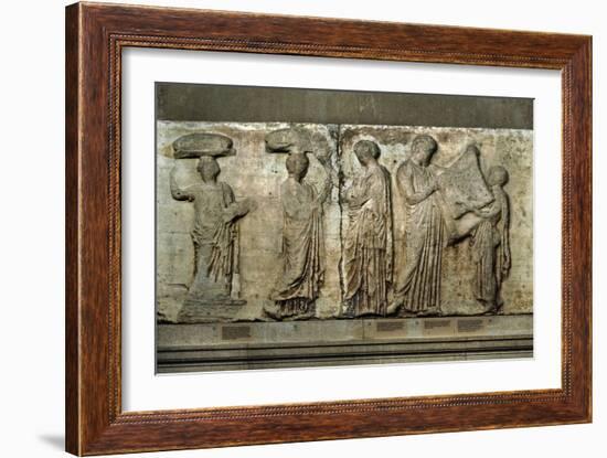 Central Scene of the East Frieze of the Parthenon, The Acropolis, Athens-null-Framed Giclee Print