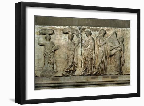 Central Scene of the East Frieze of the Parthenon, The Acropolis, Athens-null-Framed Giclee Print