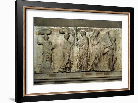 Central Scene of the East Frieze of the Parthenon, The Acropolis, Athens-null-Framed Giclee Print