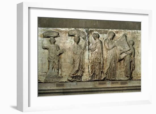 Central Scene of the East Frieze of the Parthenon, The Acropolis, Athens-null-Framed Giclee Print