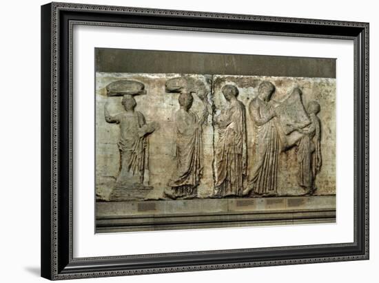 Central Scene of the East Frieze of the Parthenon, The Acropolis, Athens-null-Framed Giclee Print