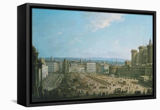 Central Square, Naples, Italy-Antonio Joli-Framed Premier Image Canvas