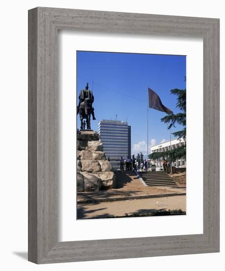 Central Square, Tirana, Albania-David Lomax-Framed Photographic Print
