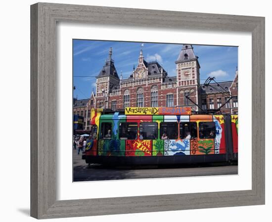 Central Station and Tram Terminus, Amsterdam, Holland-Michael Jenner-Framed Photographic Print