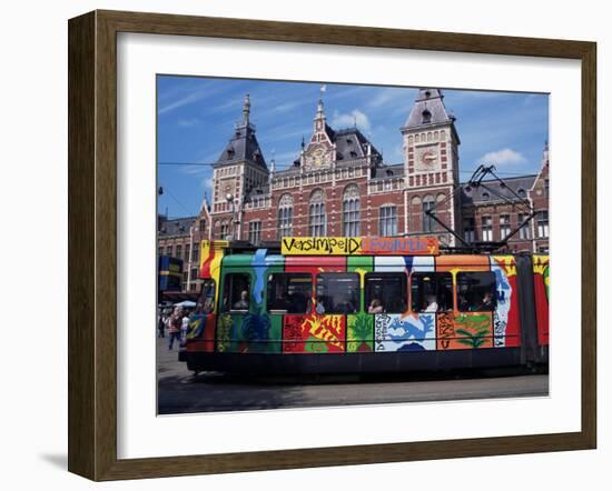 Central Station and Tram Terminus, Amsterdam, Holland-Michael Jenner-Framed Photographic Print