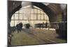 Central Station, Milan-Angelo Morbelli-Mounted Giclee Print