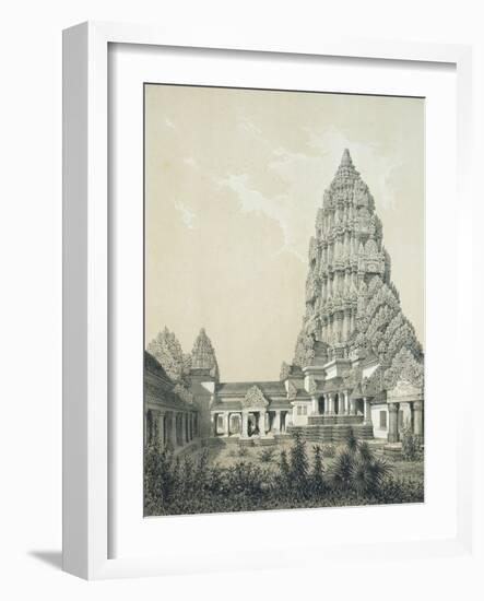 Central Tower and Superior Court of Angkor Wat, 1873-Louis Delaporte-Framed Premium Giclee Print