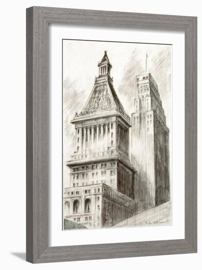 Central Trust and Carew Towers, 1941-Caroline Williams-Framed Giclee Print