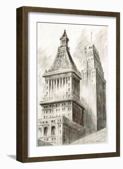 Central Trust and Carew Towers, 1941-Caroline Williams-Framed Giclee Print