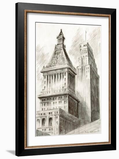 Central Trust and Carew Towers, 1941-Caroline Williams-Framed Giclee Print