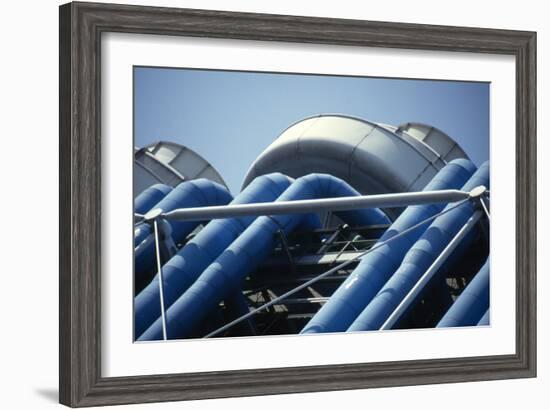 Centre Georges Pompidou, Beaubourg, Paris (1977)-David Churchill-Framed Photographic Print