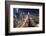 Centre of Dubai City, Panorama, Skyline, Evening Mood at Persian Gulf, Traffic-Axel Schmies-Framed Photographic Print