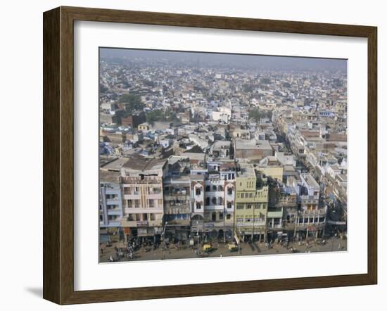 Centre of Old Delhi, Seen from Minaret of Jamia Mosque, Delhi, India-Tony Waltham-Framed Photographic Print