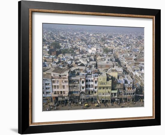 Centre of Old Delhi, Seen from Minaret of Jamia Mosque, Delhi, India-Tony Waltham-Framed Photographic Print