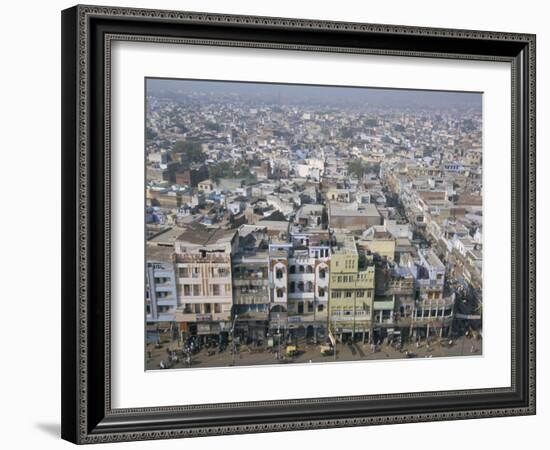 Centre of Old Delhi, Seen from Minaret of Jamia Mosque, Delhi, India-Tony Waltham-Framed Photographic Print