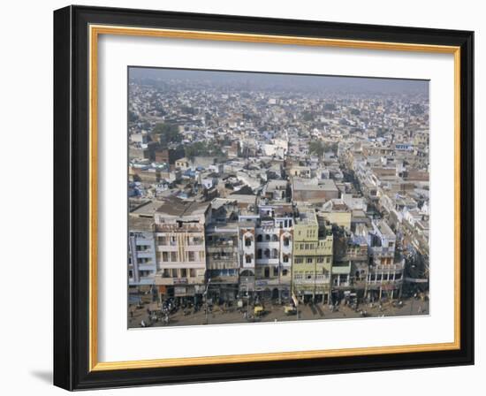 Centre of Old Delhi, Seen from Minaret of Jamia Mosque, Delhi, India-Tony Waltham-Framed Photographic Print