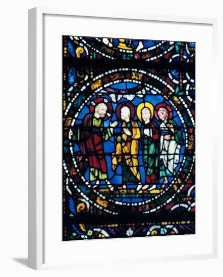 Centre of the Thabor, Stained Glass, Chartres Cathedral, France, 1194-1260-null-Framed Photographic Print