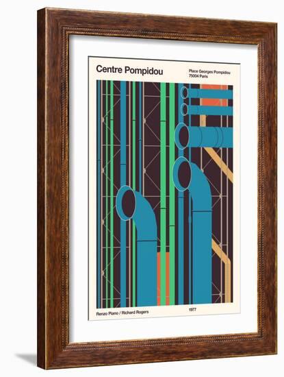 Centre Pompidou - Paris, 2020 (Digital)-Florent Bodart-Framed Giclee Print