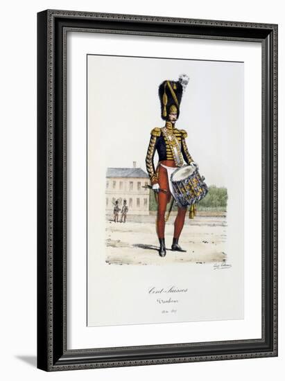 Cents-Suisses, Drummer, 1814-17-Eugene Titeux-Framed Giclee Print