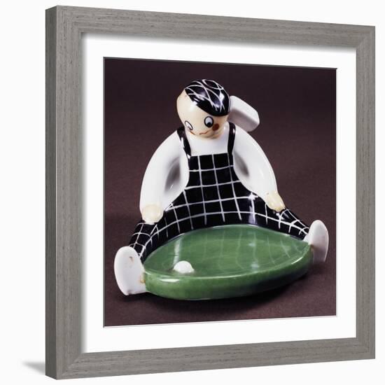 Ceramic Ashtray Decorated with Golf Player Figure, Circa 1920-Roelandt Jacobsz Savery-Framed Giclee Print